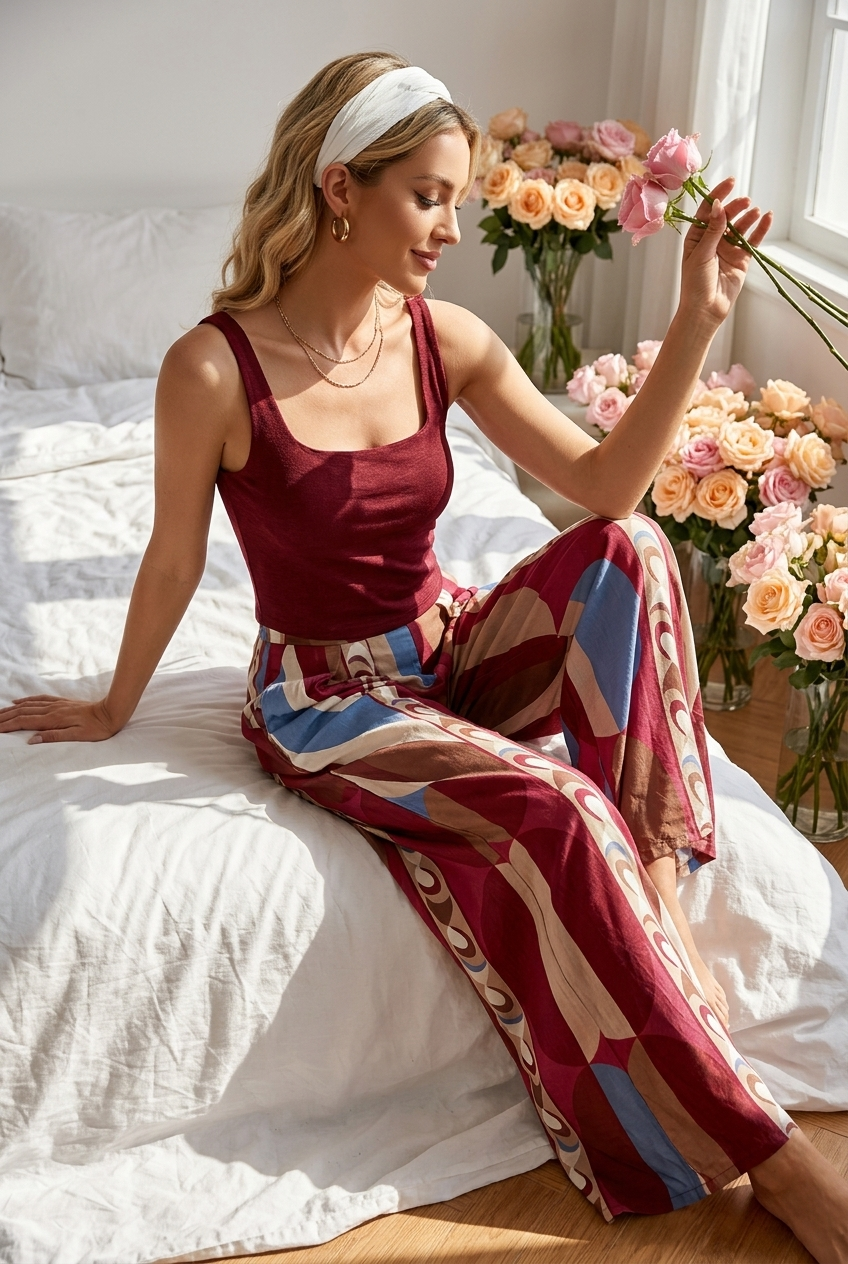 Pantaloni Deva Magenta