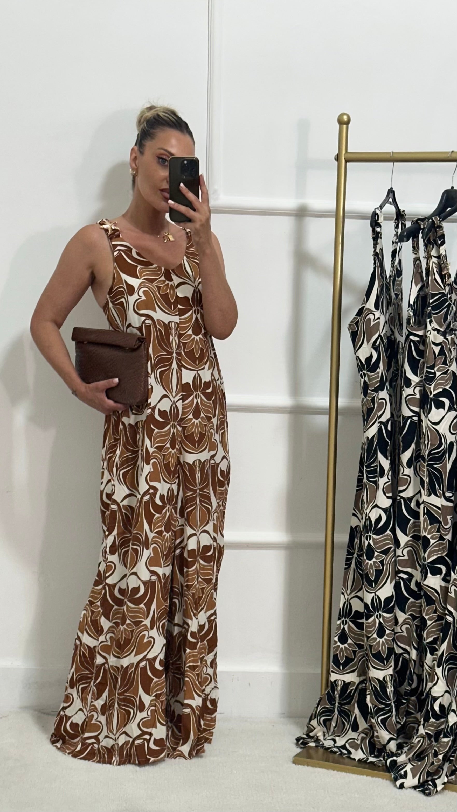 Tuta intera 100 % viscosa Camila camel