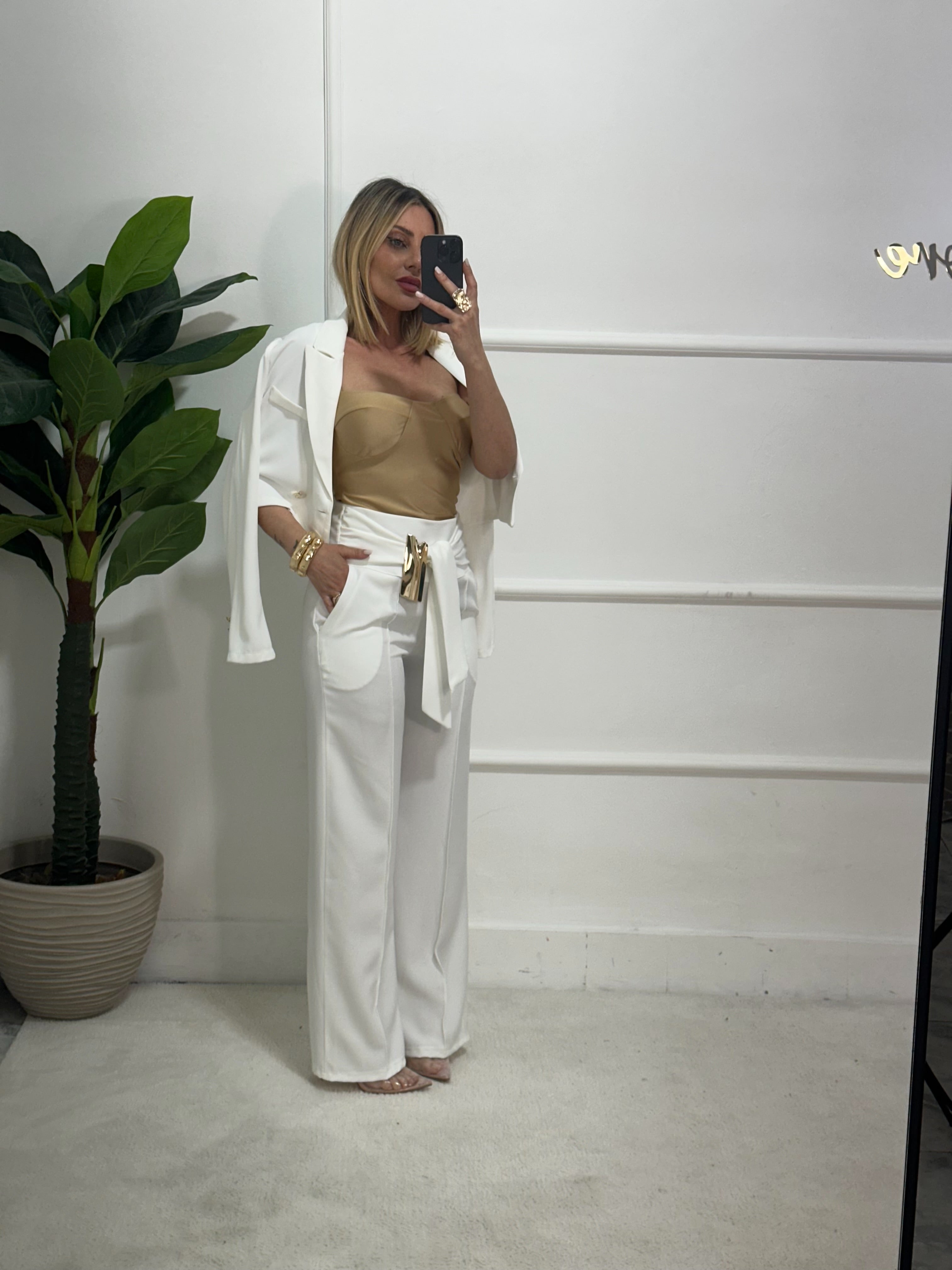 Pantaloni bianchi Elisabetta