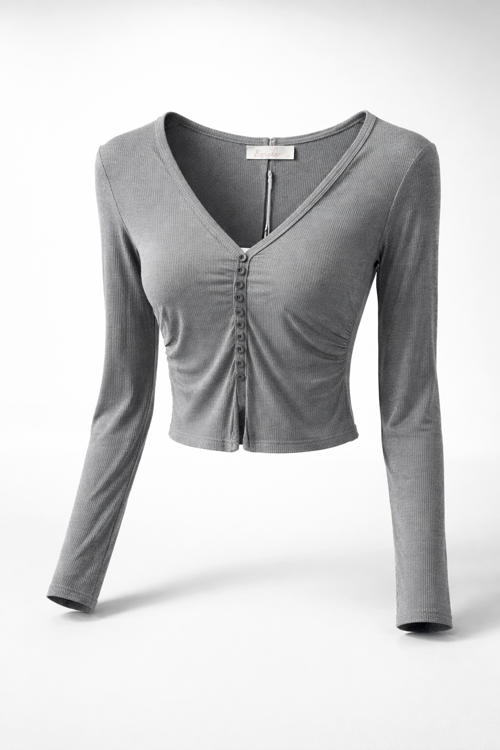 Maglia grigia con bottoni