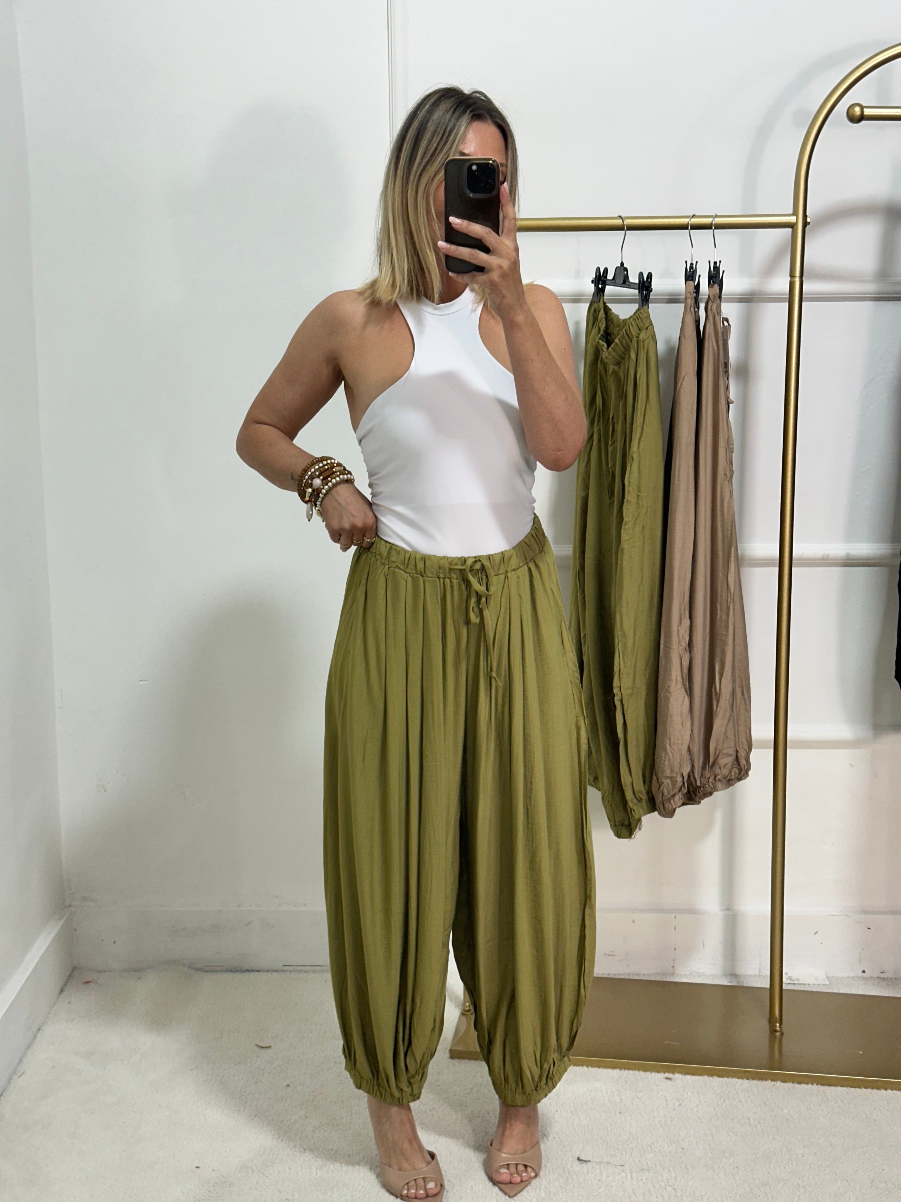 Pantaloni Minerva pistacchio
