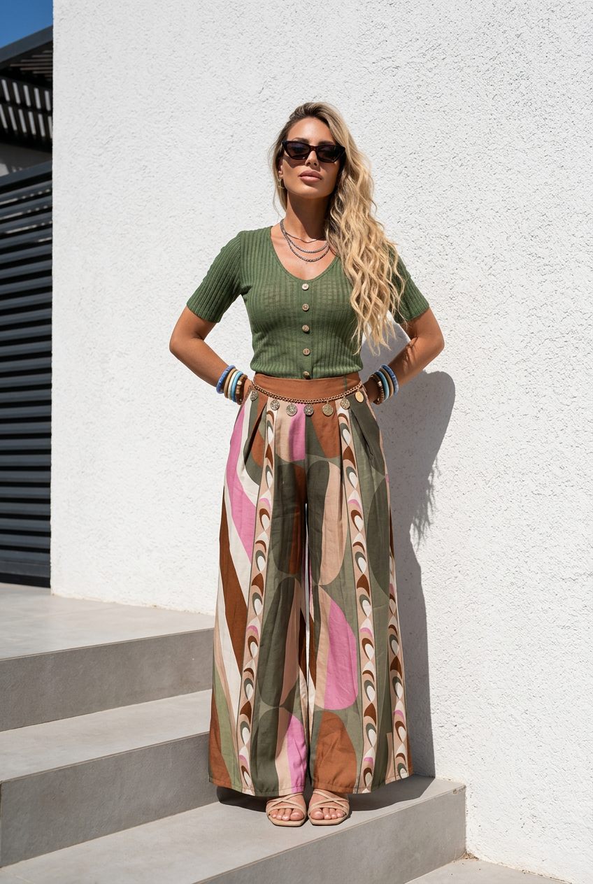 Pantaloni Deva verde