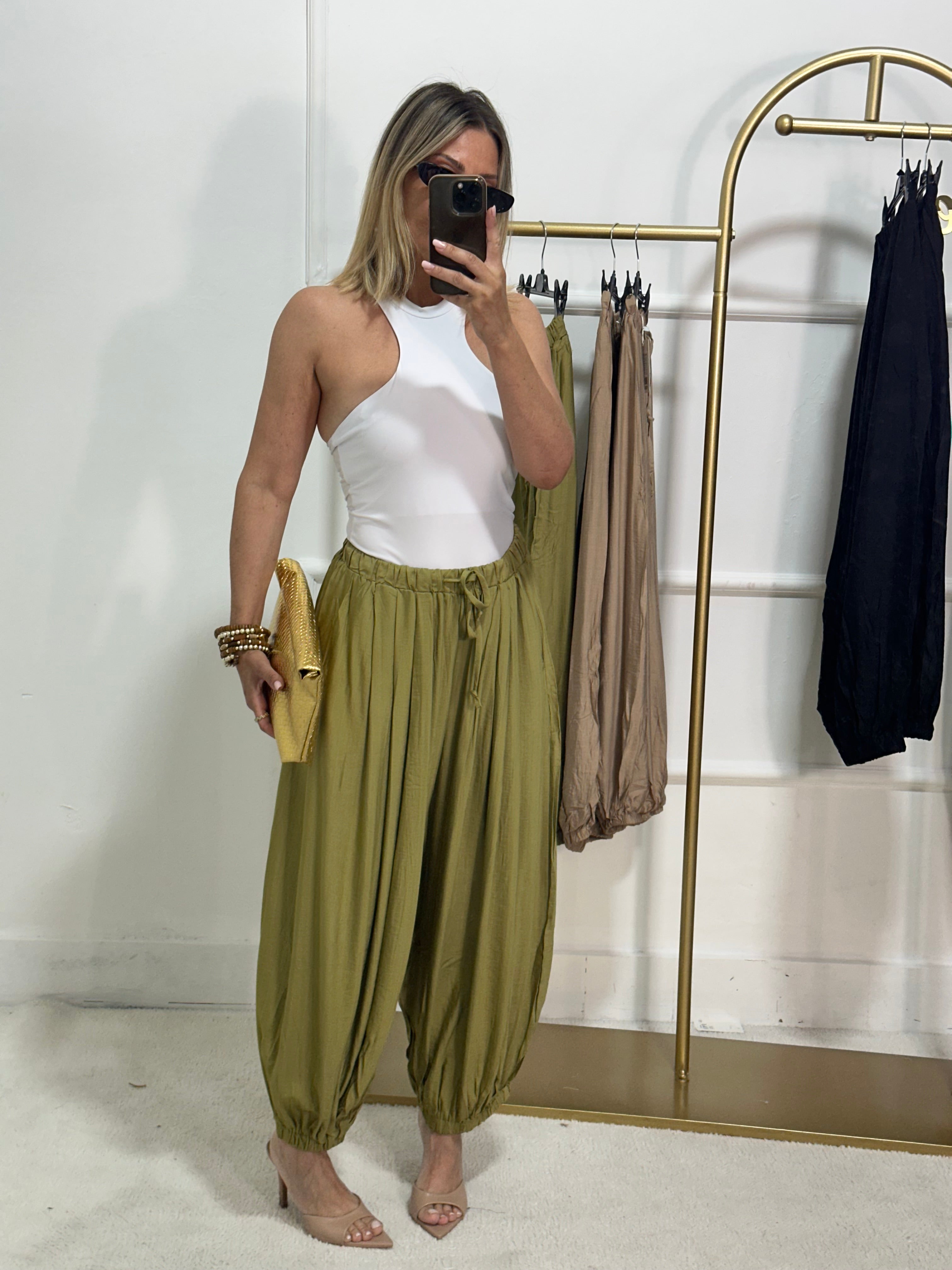Pantaloni Minerva pistacchio