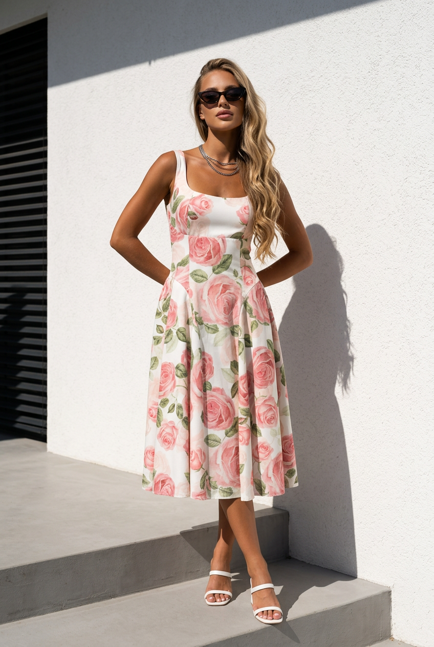 Romantic dress pink
