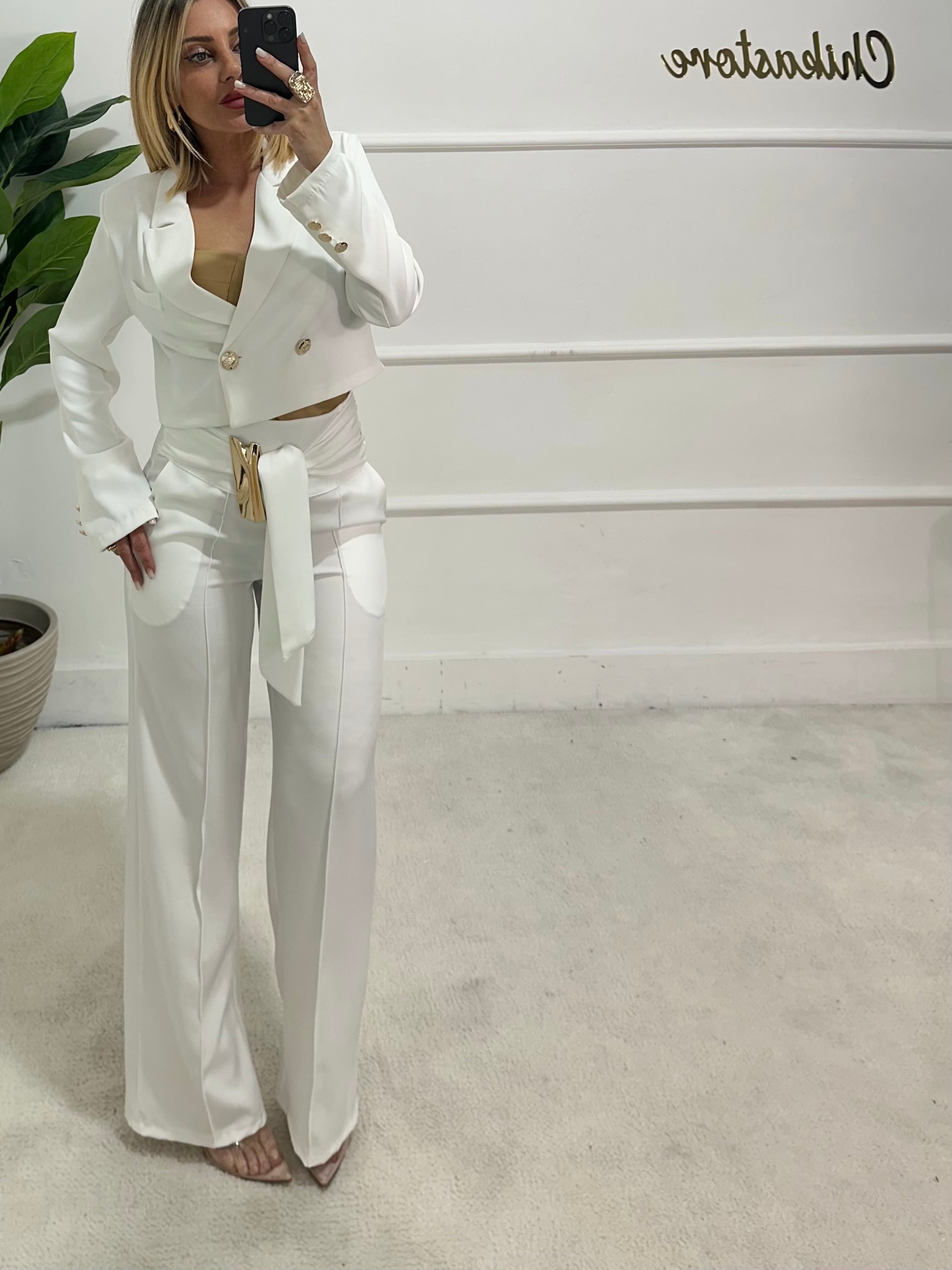 Pantaloni bianchi Elisabetta