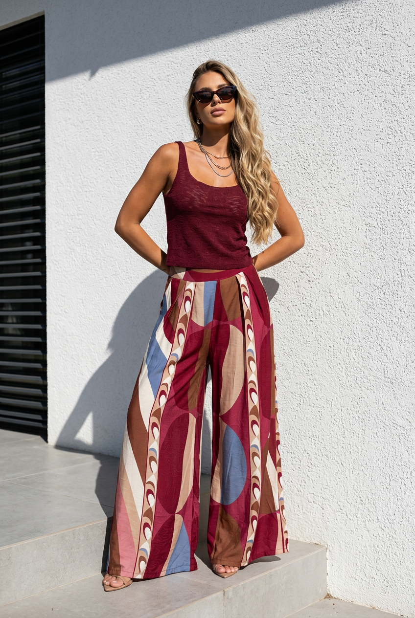 Pantaloni Deva Magenta