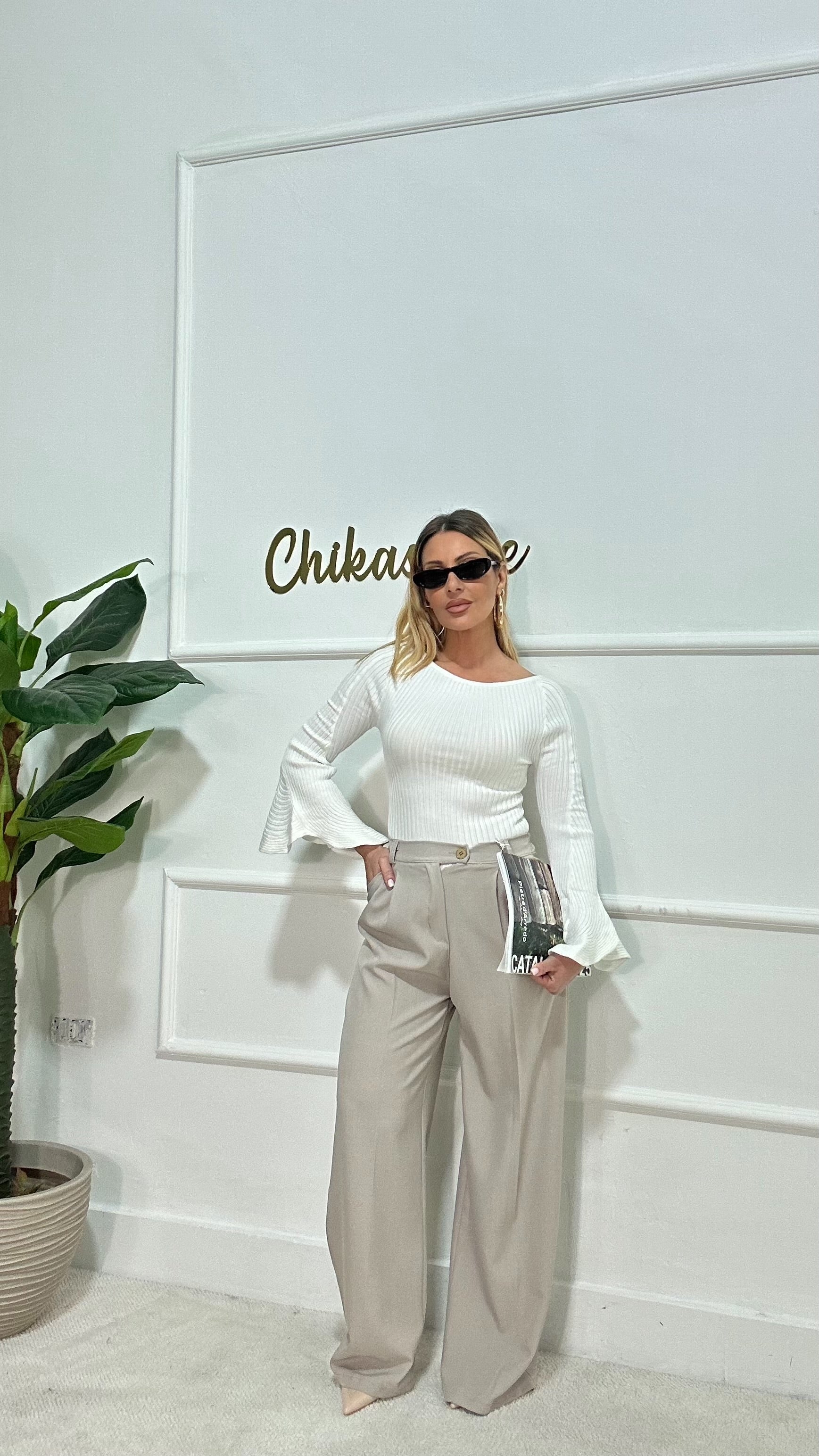 Pantalone Elegance Panna