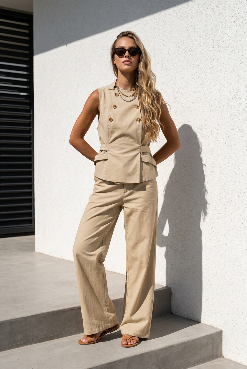Co-ord set Malena cream