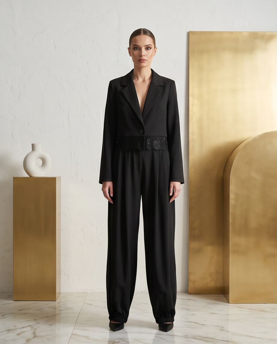 Tailleur pizzo Black