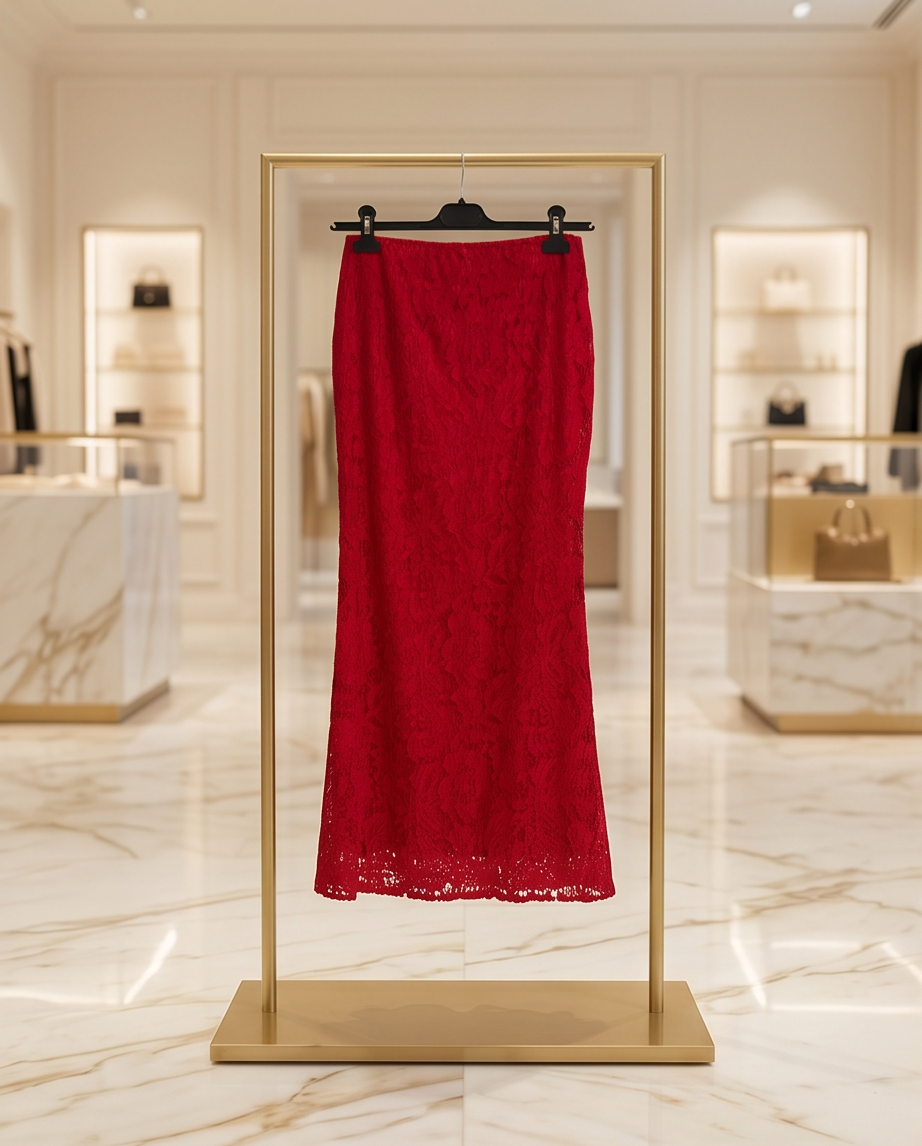 Longuette in pizzo Red