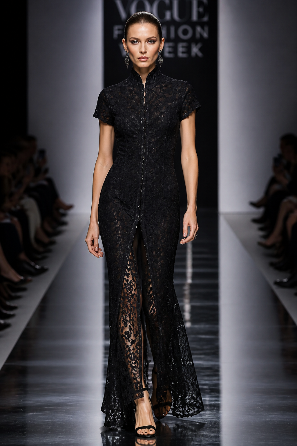 Abito in pizzo Black