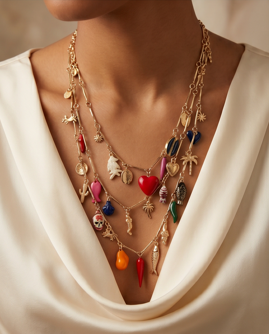 Collana multi charme Eva