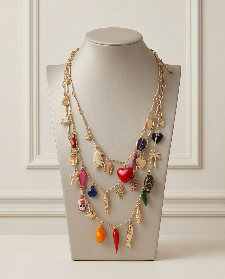 Collana multi charme Eva