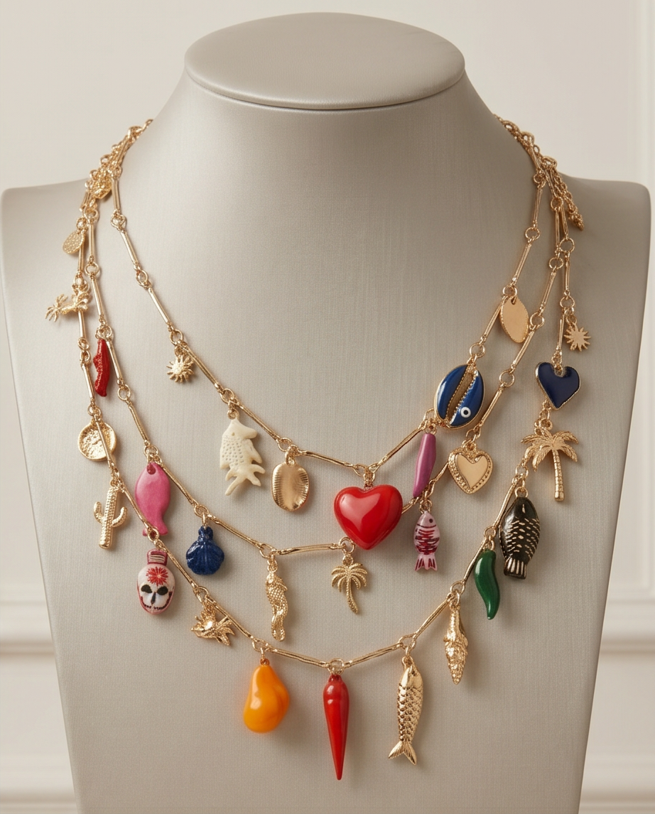 Collana multi charme Eva