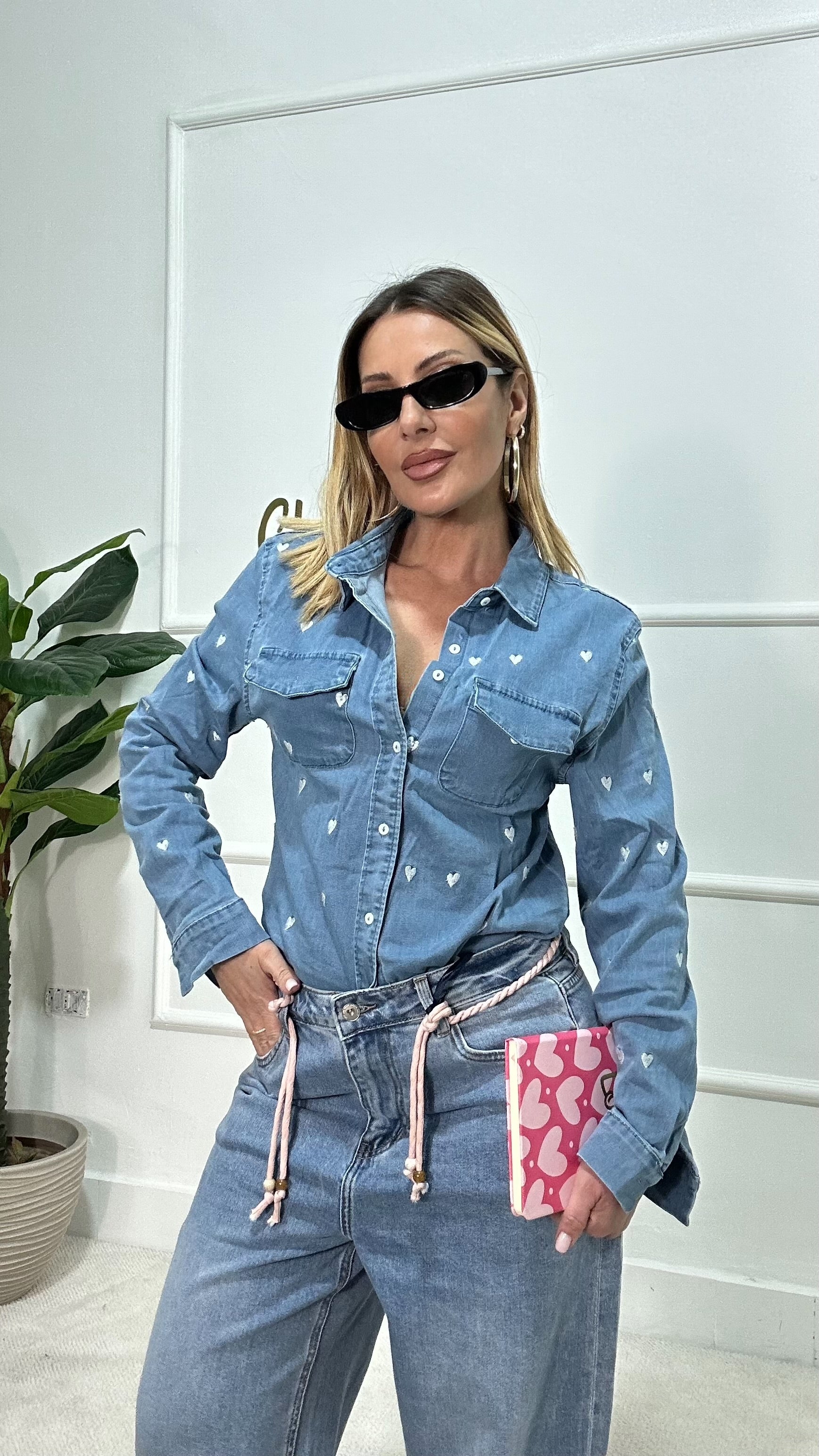 Camicia Jeans Heart