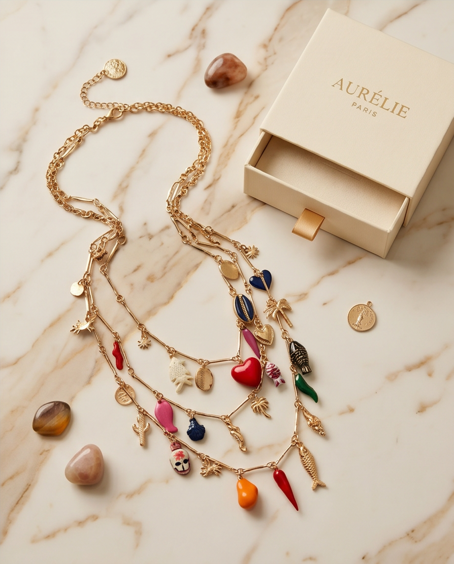 Collana multi charme Eva